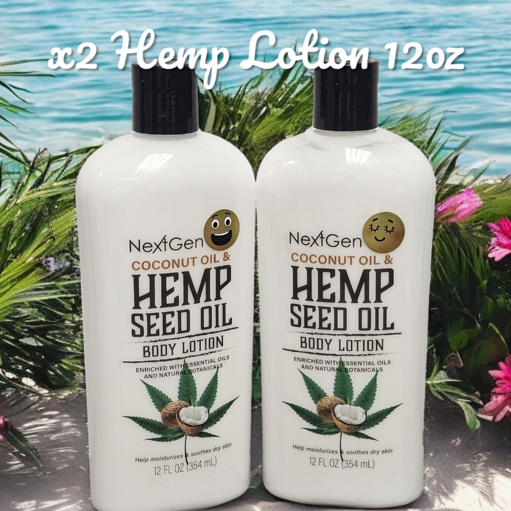 x2 Coconut and Hemp Lotion